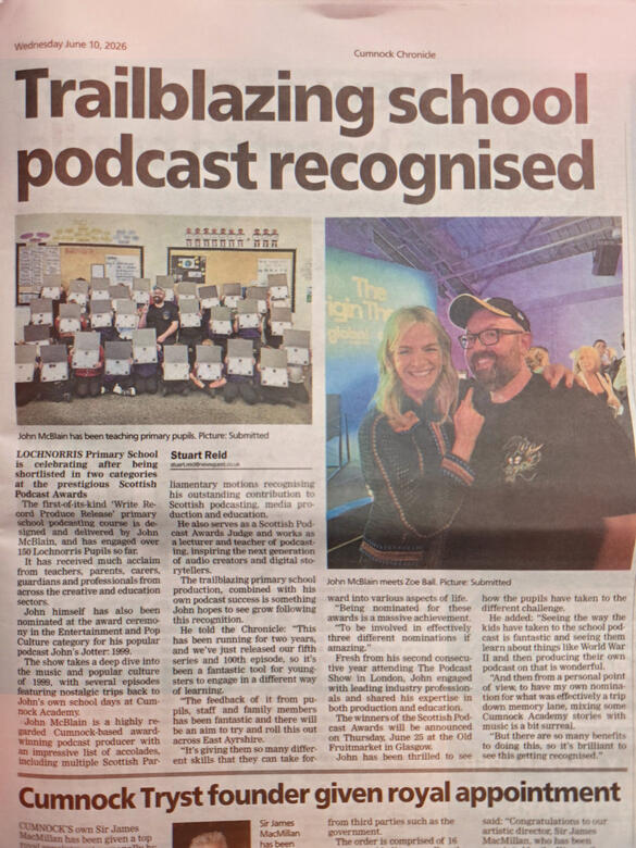 Cumnock Chronicle Cumnock Chronicle